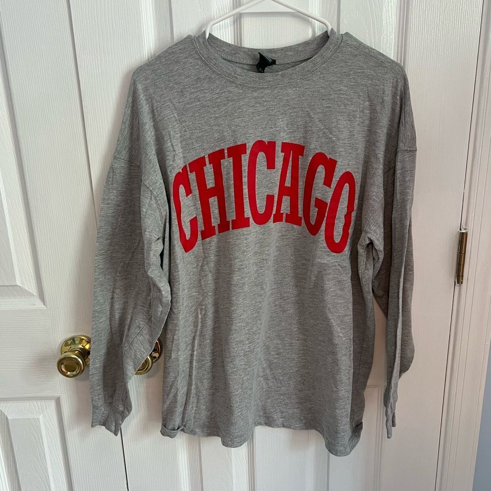 Wild Fable Womens Small‎ Chicago Grey Cotton Long Sleeve Shirt
